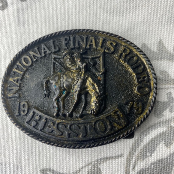Other - Buckle vintage National Finals Rodeo Hesston 1979
NFR Adult Cowboy